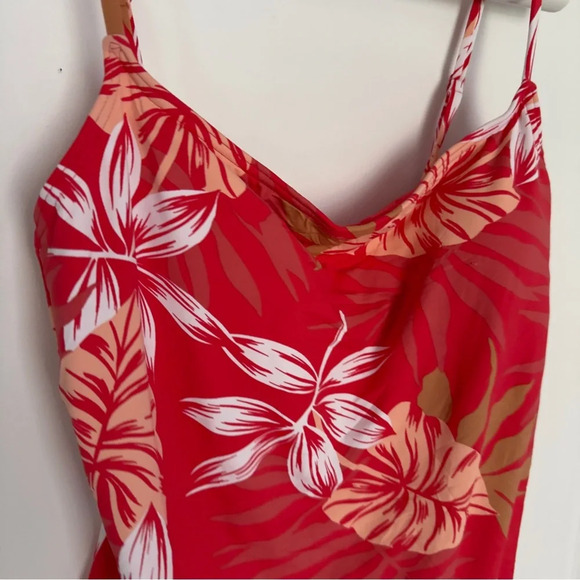 Nwot Roxy tropical palm print one piece swimsuit size L - Picture 8 of 11